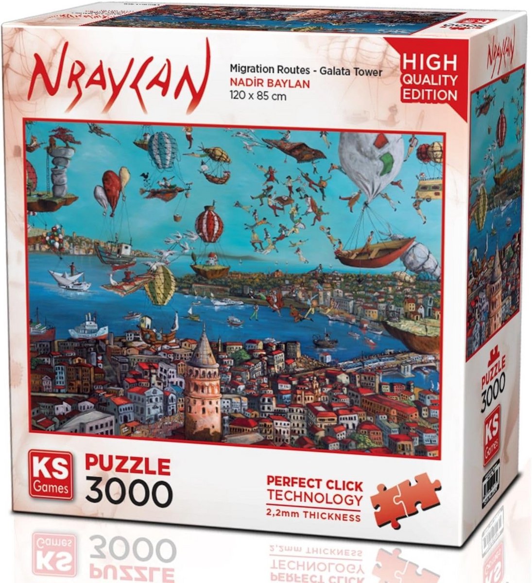 3000 Stukken Puzzel Volwassenen - Panoramisch IJslandse Landschap met Galata Toren