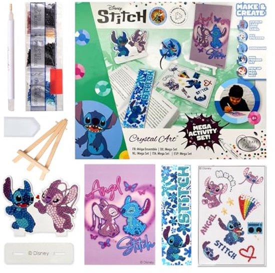 Craft Buddy speelgoed Stitch Crystal Art Mega Activity Set diamond painting.