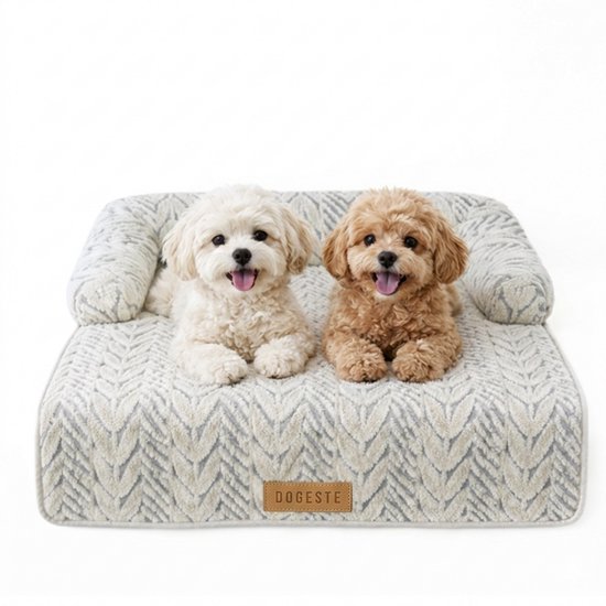 Dogeste Covo Bankbeschermer - Panier pour chien et chat pour canapé - 80x90 cm - Antidérapant et lavable - Beige-Grijs