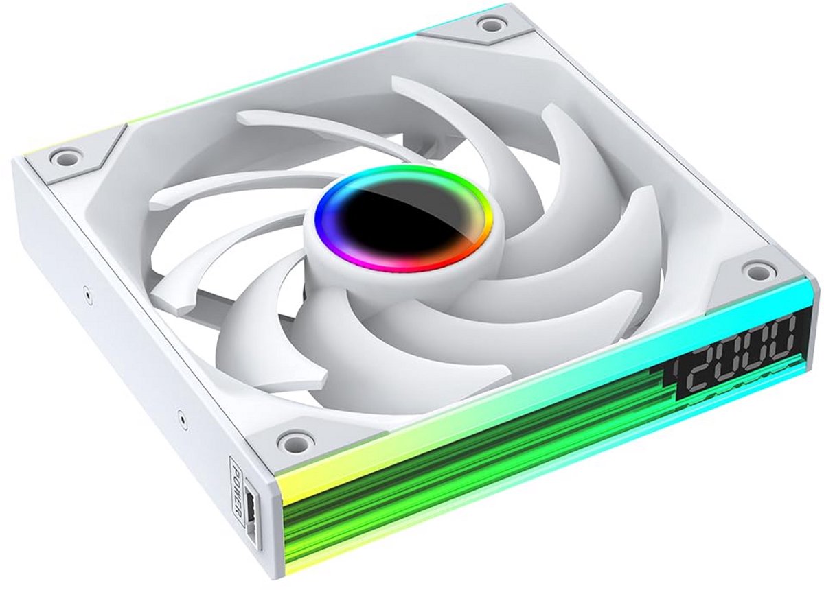 Krachtige ARGB PWM Ventilator 120mm met Snelheidsdisplay - Hoge Prestaties Koeling