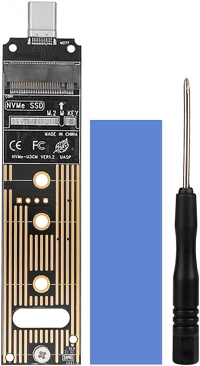 Externe Behuizing voor M.2 NVMe SSD naar USB Type-C Adapter Ondersteunt 2230 tot 2280