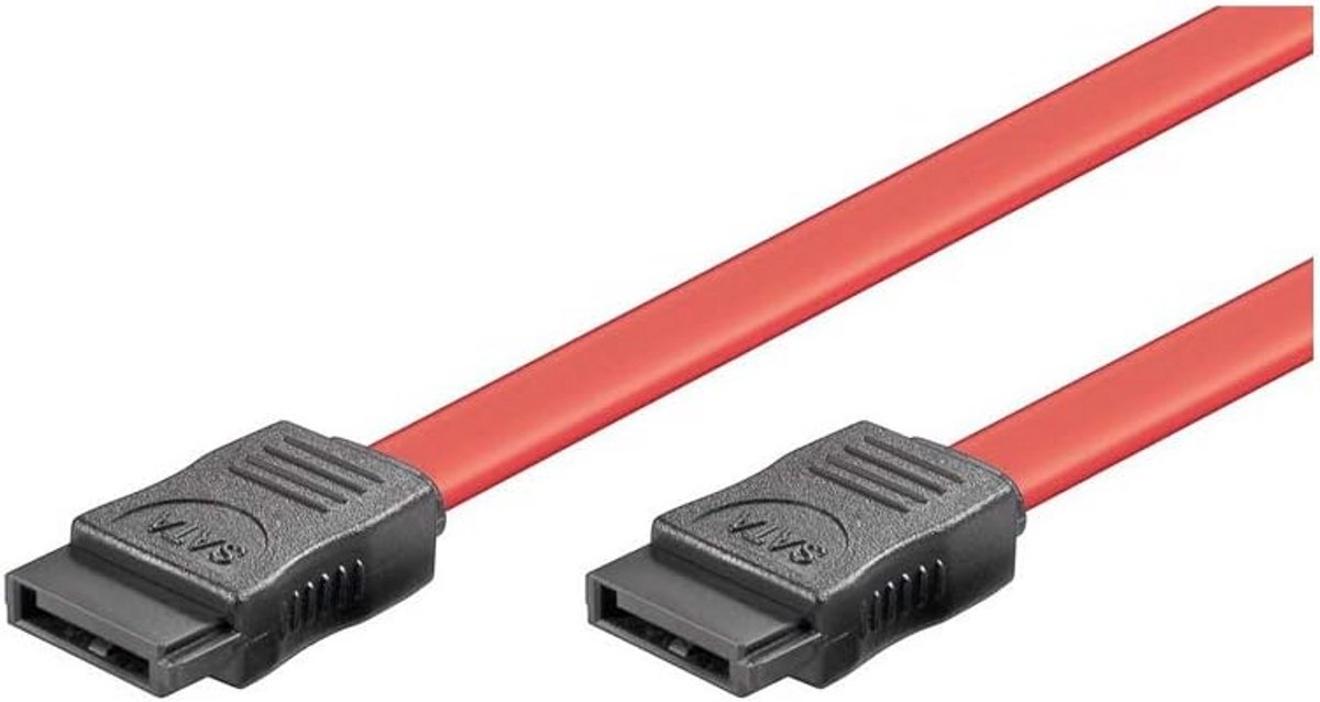 SATA II Datakabel L-type naar L-type 50 cm Rood voor Interne Harde Schijf