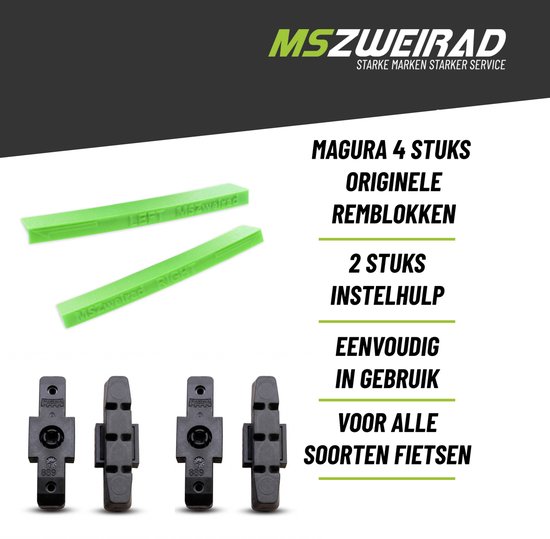 Magura 4x Original Remblokjes HS11 HS33 + MSZweirad Afstelhulp - Set voor Hydraulische Velgremmen van Magura — afbeelding 3