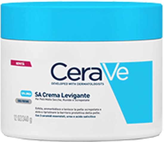 CeraVe SA Crema Levigante 340g. Voor droge, ruwe en korrelige huid. Met salicylzuur, ureum en ceramiden.