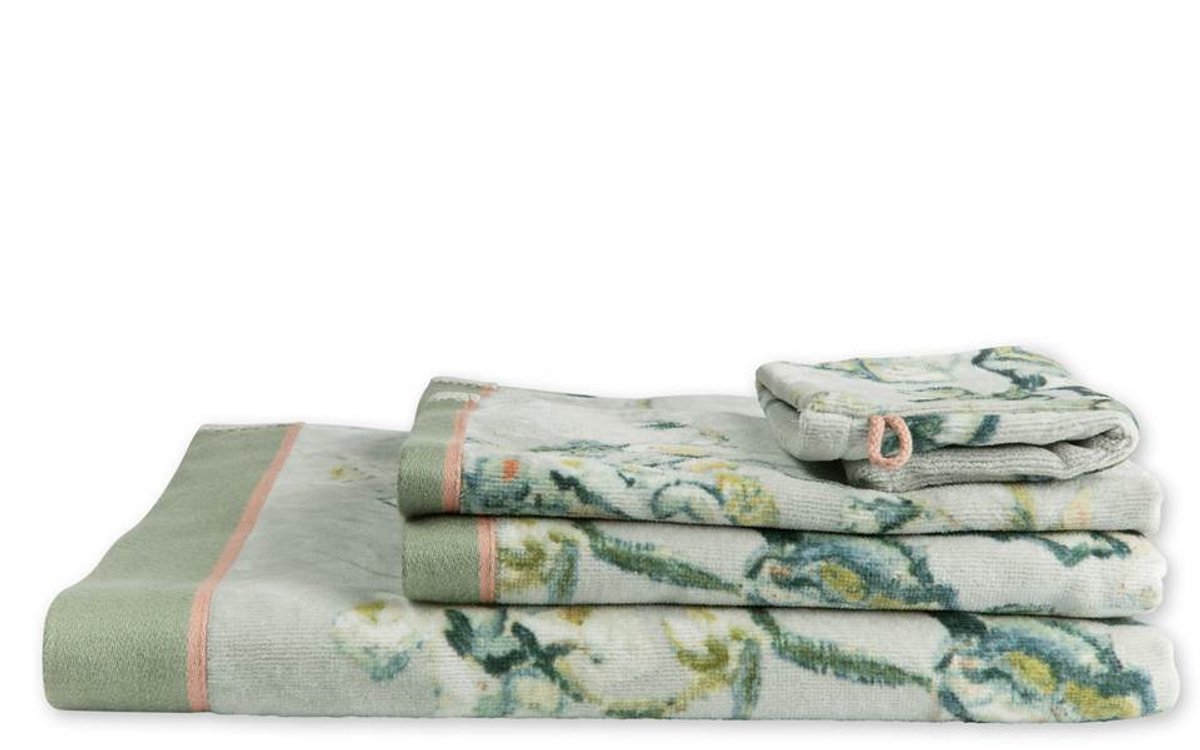 Beddinghouse x Van Gogh Museum Blossom Gastendoekje - 30x50 cm - Set van 3 - Groen