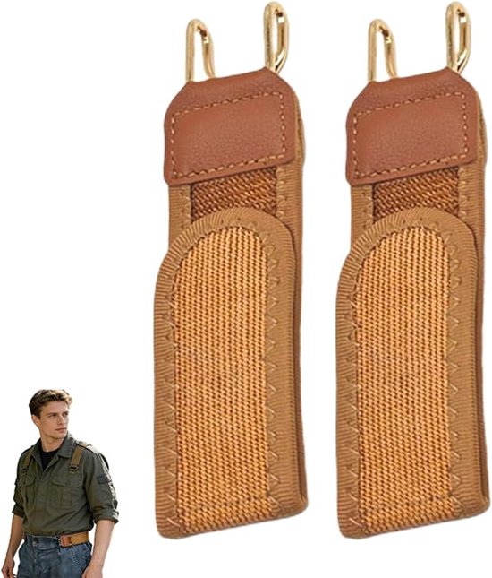 2 pièces de ceinture élastique avec crochet métallique, ceintures sans boucle pour hommes, ceintures fendues, ceinture taille unisexe, ceinture latérale réglable, pour hommes et femmes, travail, casual, affaires, voyage et navette domicile-travail