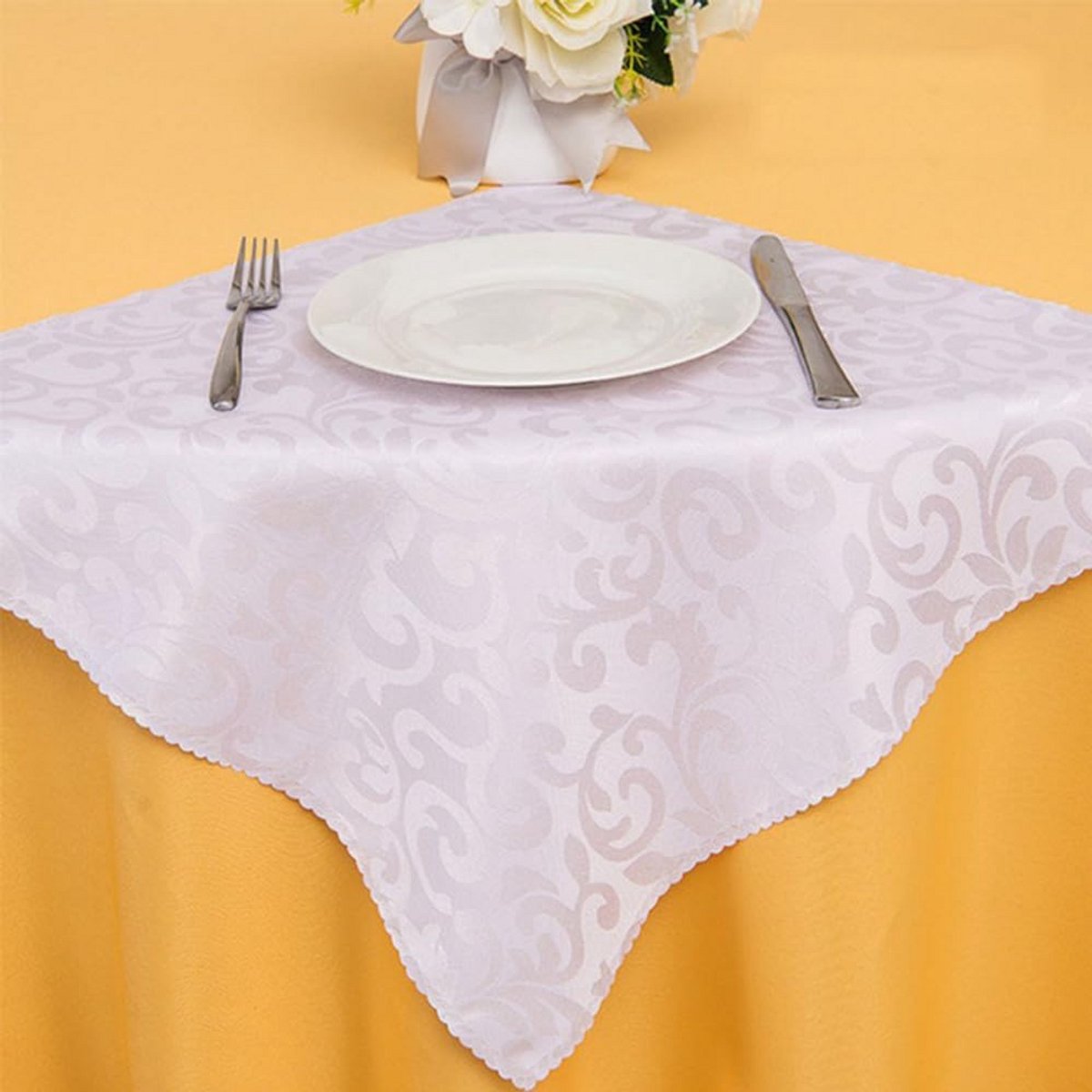 Set van 12 Jacquard Stoffen Servetten 48x48cm Herbruikbaar voor Diner en Feest