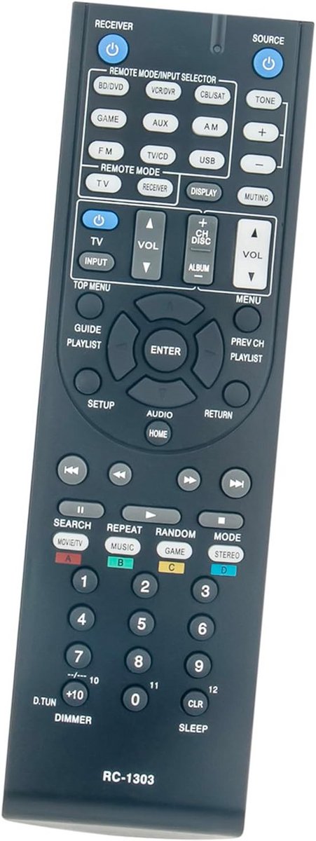 Universele Vervangende Afstandsbediening voor Home Theatre Receiver