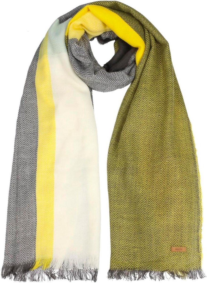 Dames Sjaal Kleurblok Warm met Raffels voor Herfst en Winter