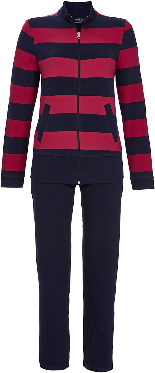 Ringella huispak rode strepen - Rood - Maat - 46