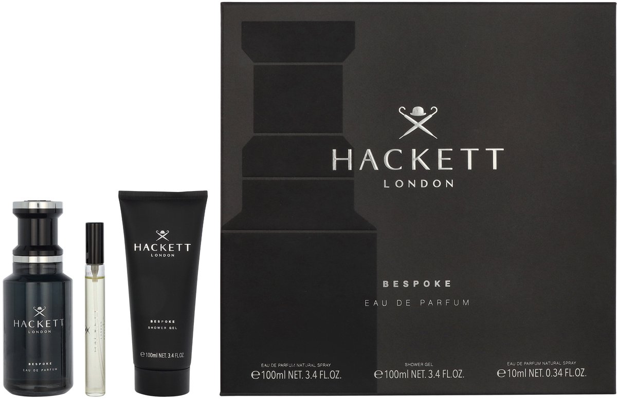 Hackett Bespoke Giftset 210 ml - Edp Spray 100 ml/Showergel 100 ml/Travel Spray 10 ml