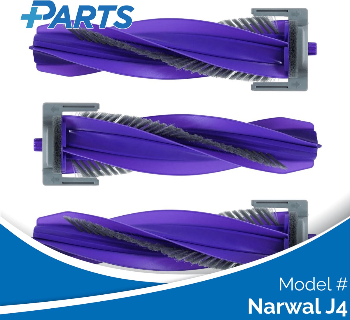 Narwal J4 Borstels (3 Stuks, Plus.Parts® alternatief voor CP-PJ-A00090-00-00)