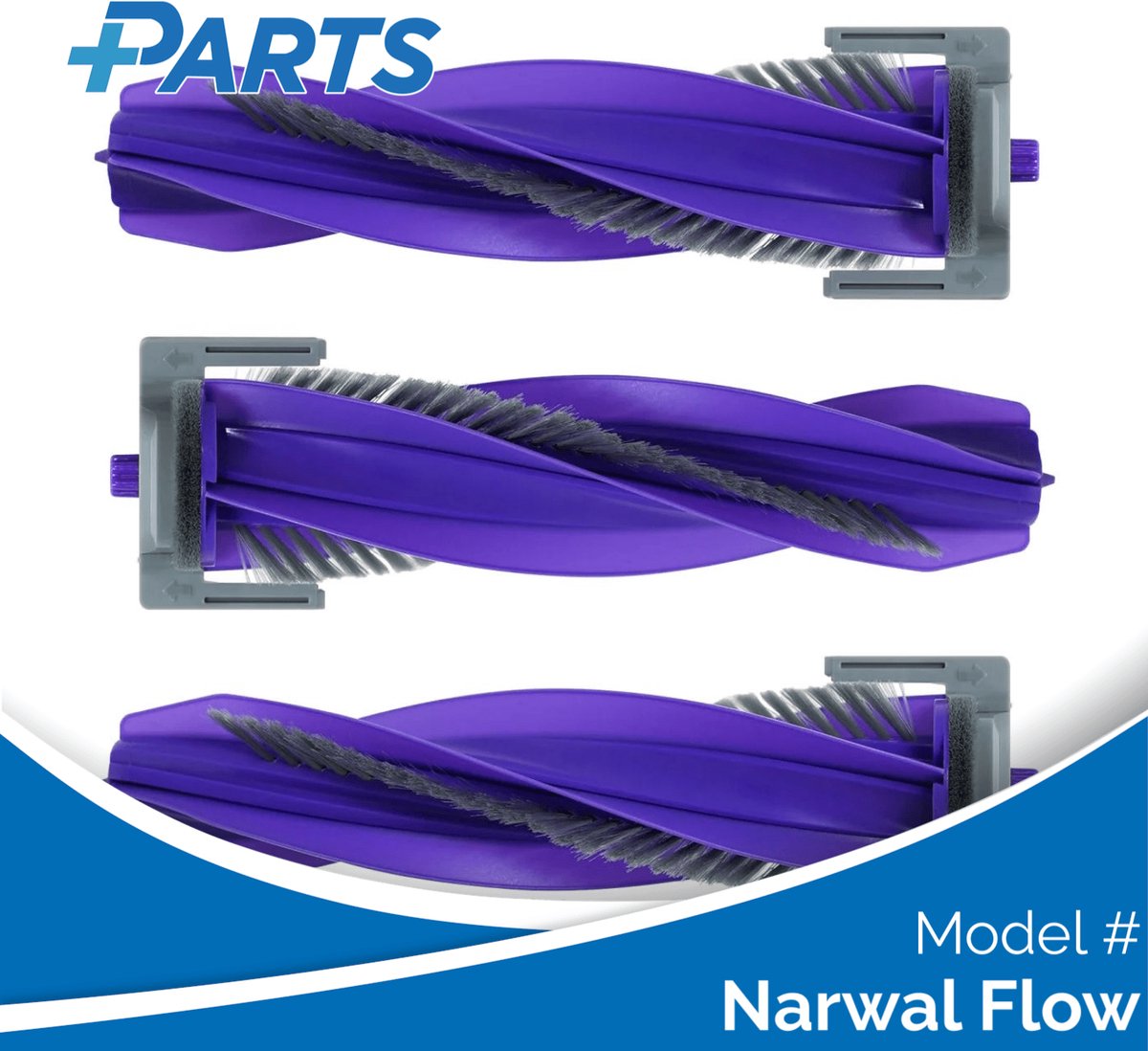 Narwal Flow Borstels (3 Stuks, Plus.Parts® alternatief voor CP-PJ-A00090-00-00)