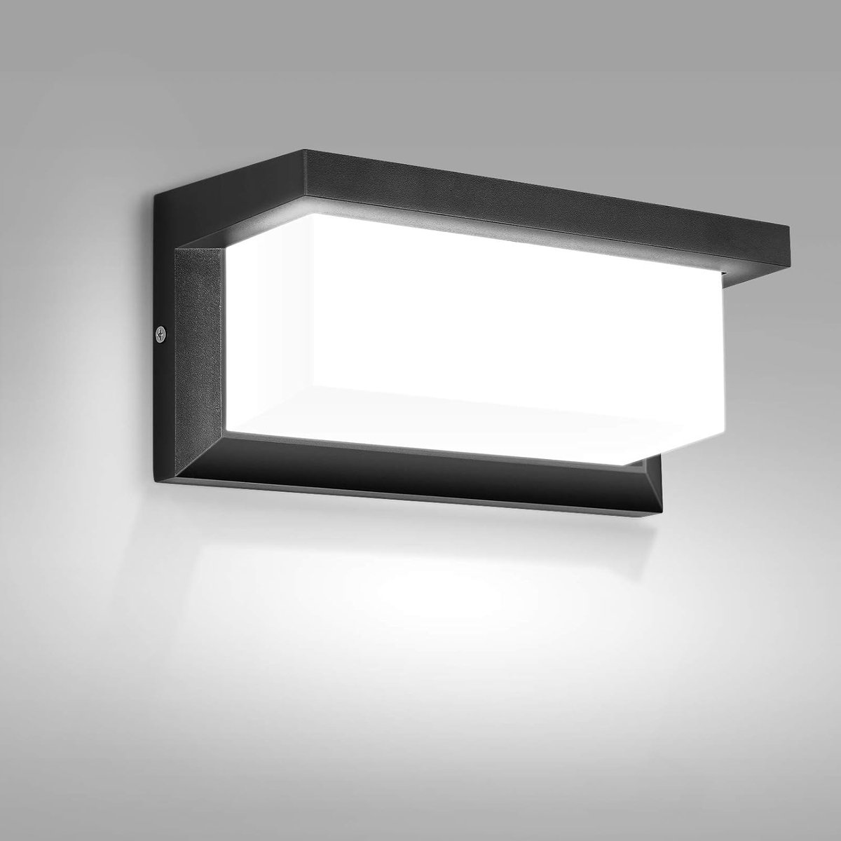 Buitenwandlamp, 18W LED Wandlamp IP65 Waterdicht, Geschikt voor Hof, Tuin, Terras, Pad, Patio, Villa, Gang (Koud Wit)