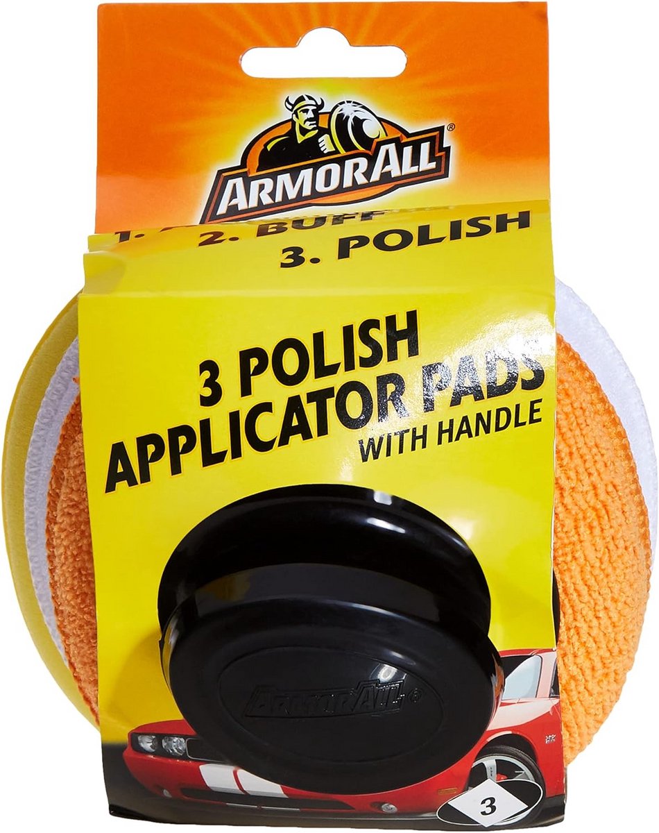 Polijst- en Poetsapplicators met Handvat voor Auto - 3 Stuks