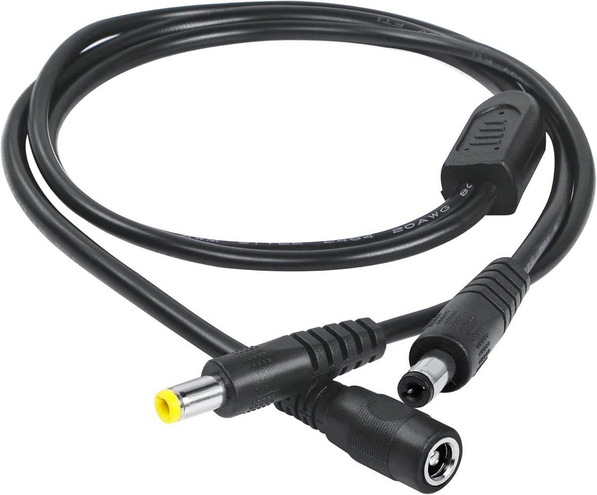 DC Stroom Y-Splitser Kabel 5.5x2.5mm Vrouwelijk naar 5.5x2.5mm en 5.5x2.1mm Mannelijk voor CCTV Camera en LED