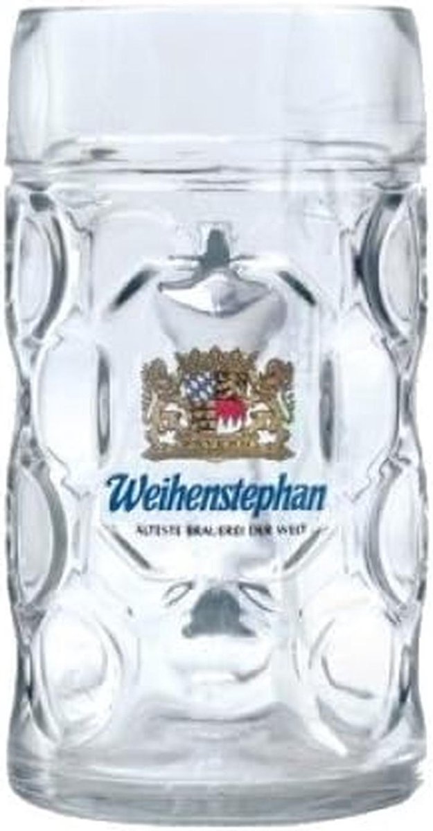 Bierpul Bierglas 1 Liter Glas met Kuiltjes Stijlvol