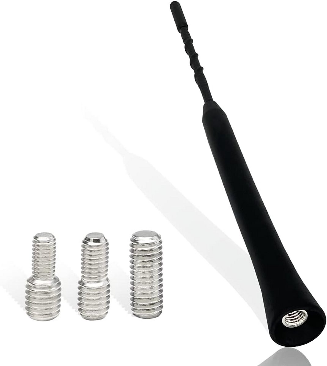Universele Korte Auto Antenne 23 cm met 3 Adapters voor FM AM Radio