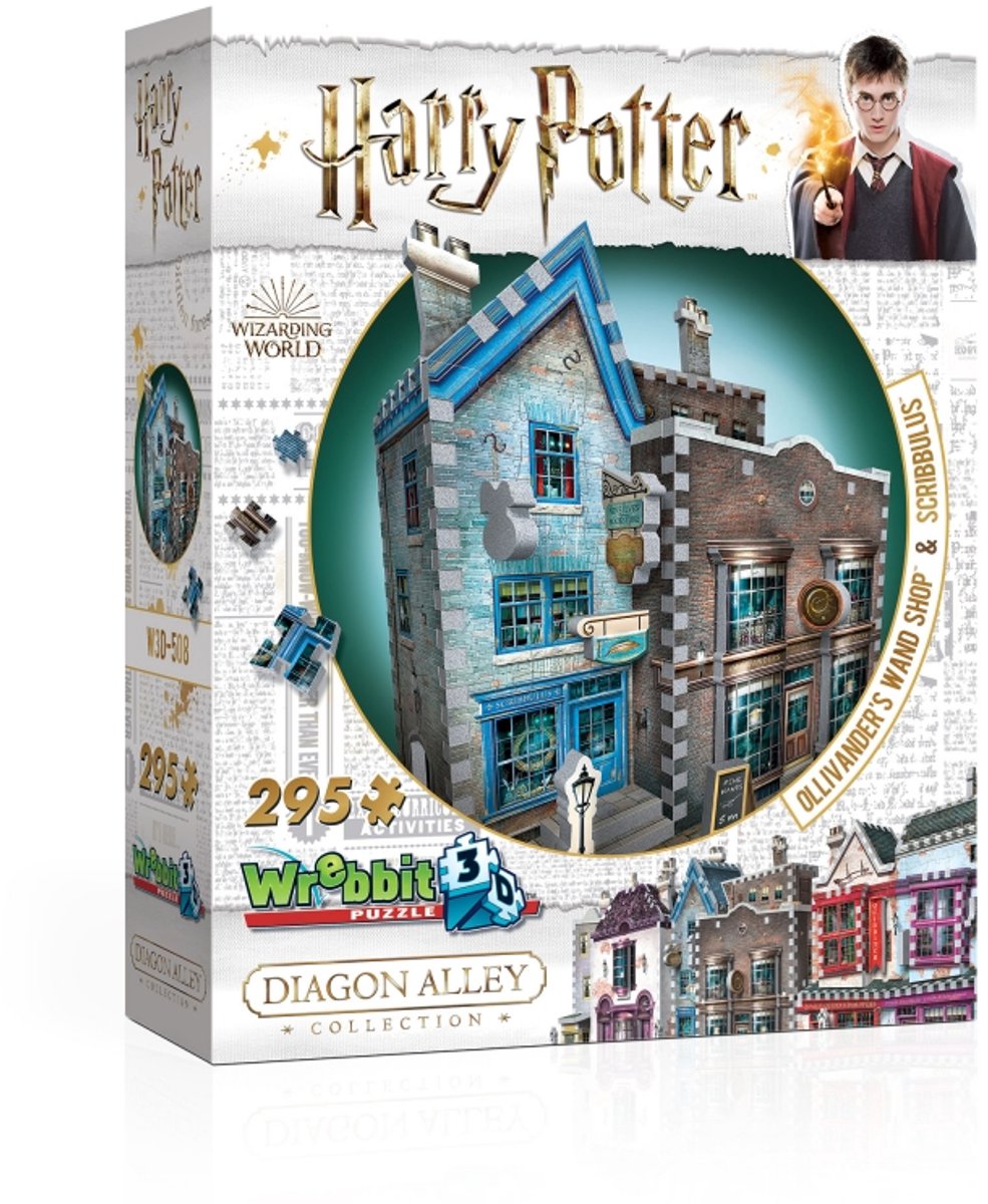 Ollivander’s Wand Shop and Scribbulus Writing Implements - Wrebbit 3D Puzzel - Harry Potter - 295 Stukjes