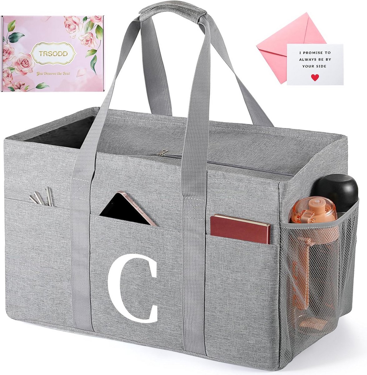 Opvouwbare herbruikbare boodschappentas voor vrouwen - Grote canvas utility tas