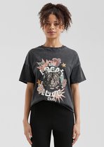 QS - female - Gewassen T-shirt in een oversized pasvorm