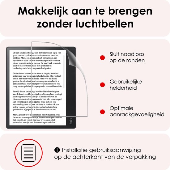 Screenprotector Folie Geschikt voor Kobo Elipsa 2E Screenprotector Bescherm Folie - Screenprotector Folie Geschikt voor Kobo Elipsa 2E Screenprotector Telefoon Folie - 3 PACK — afbeelding 5