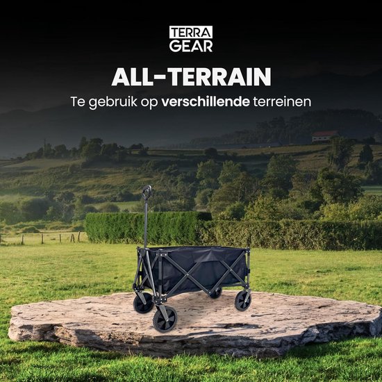 Bolderkar Opvouwbaar - Bolderwagen Luchtbanden - Bolderkarren - 100kg Draagvermogen - Transport van Merkloos — afbeelding 5