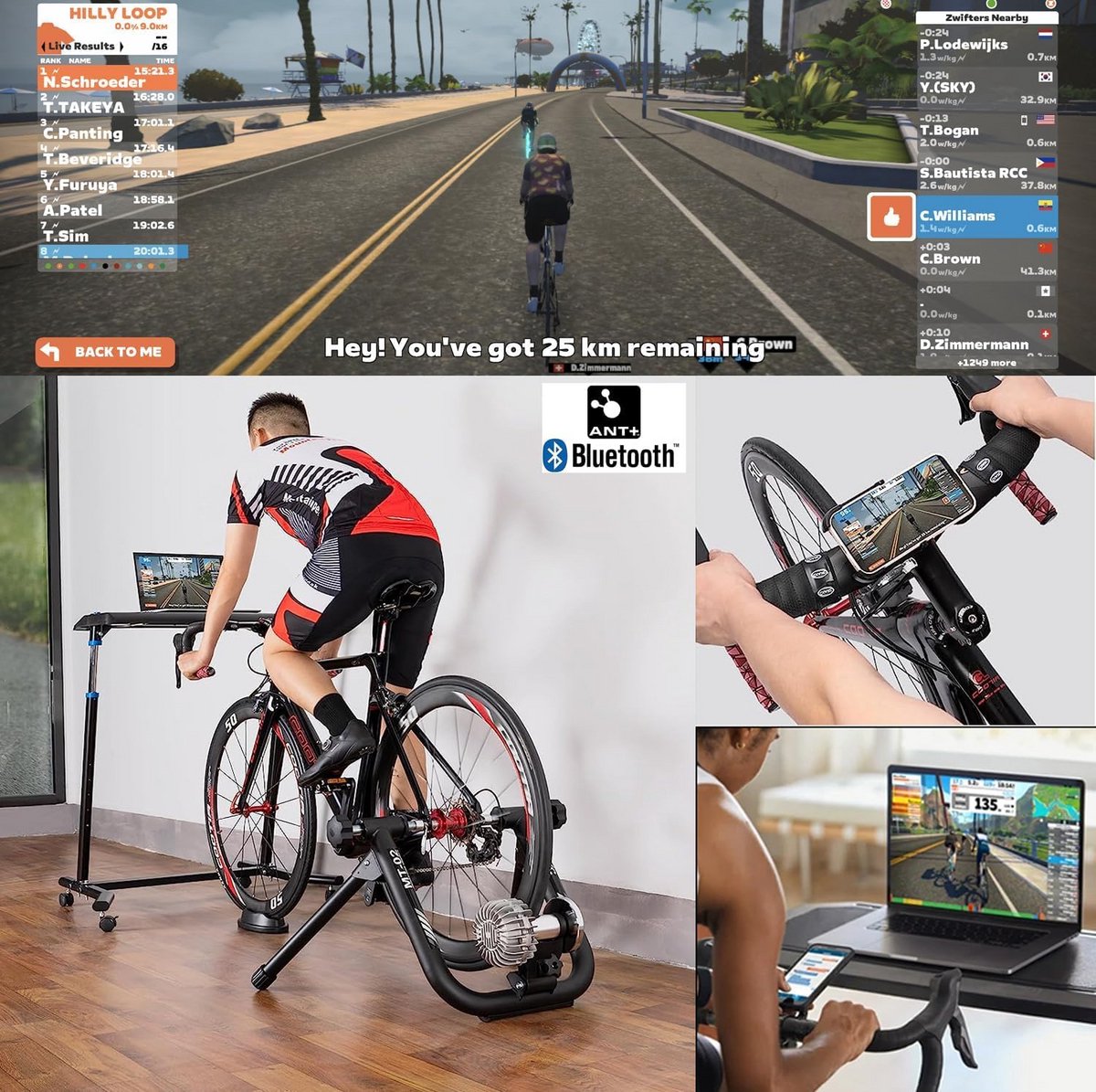Slimme Fietsroller Trainer voor Binnen Fietsen