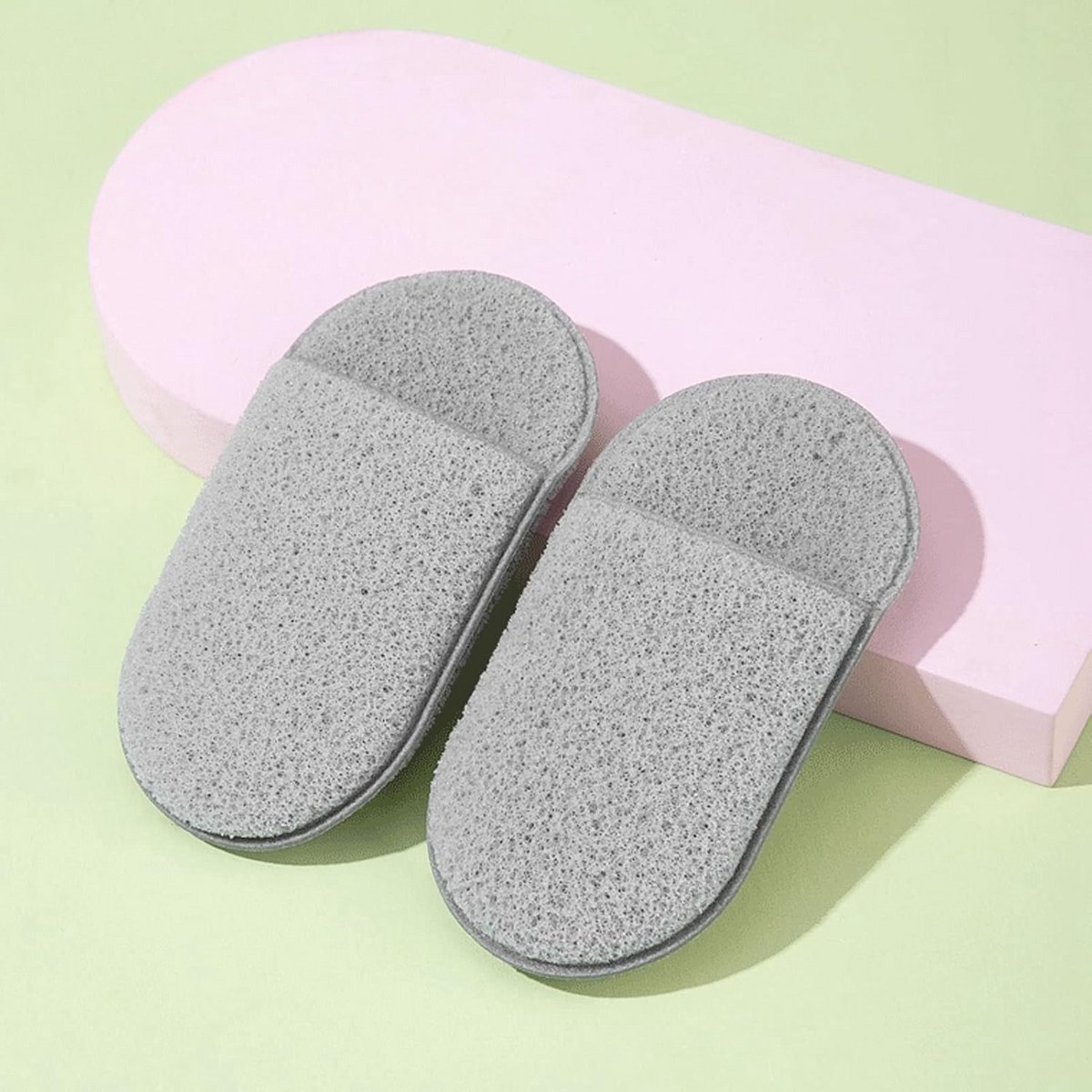 2 Stuks Hartvormige Gezichtssponzen voor Grondige Reiniging en Make-up Verwijdering