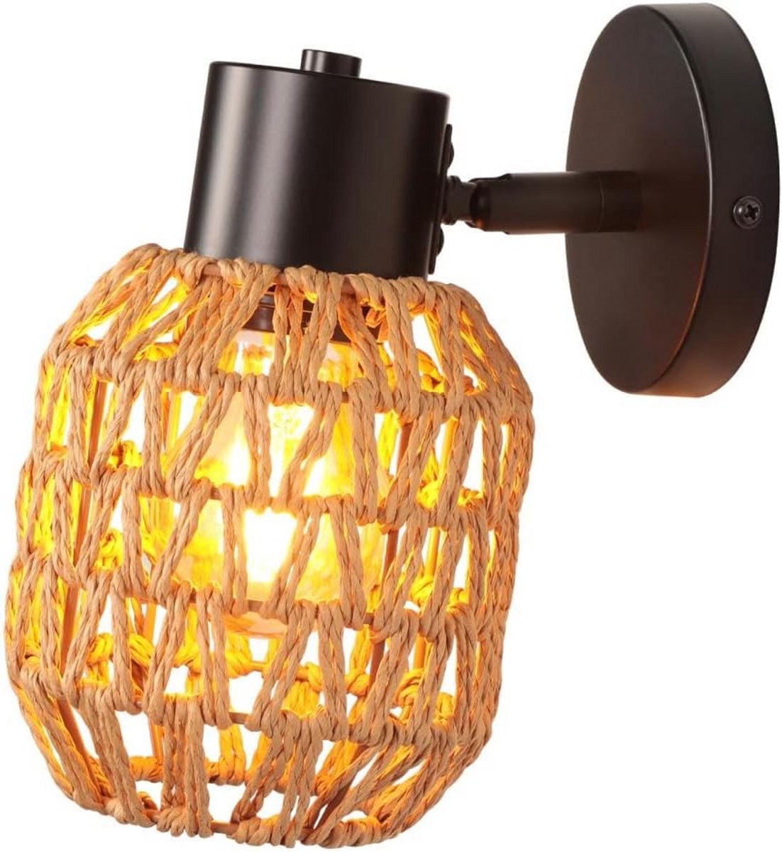 Boheemse Gevlochten Wandlamp voor Woonkamer en Slaapkamer E27 Fitting