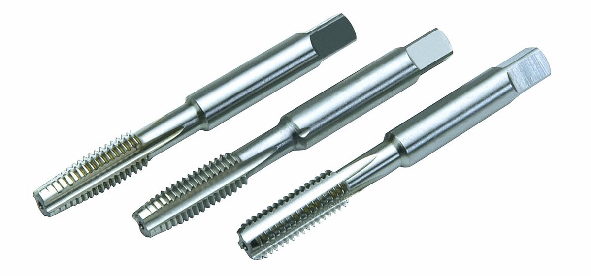 Metrisch Fijn HSS Tap Set 10mm x 1.25 - 3 Delig voor Schroefdraad Snijden