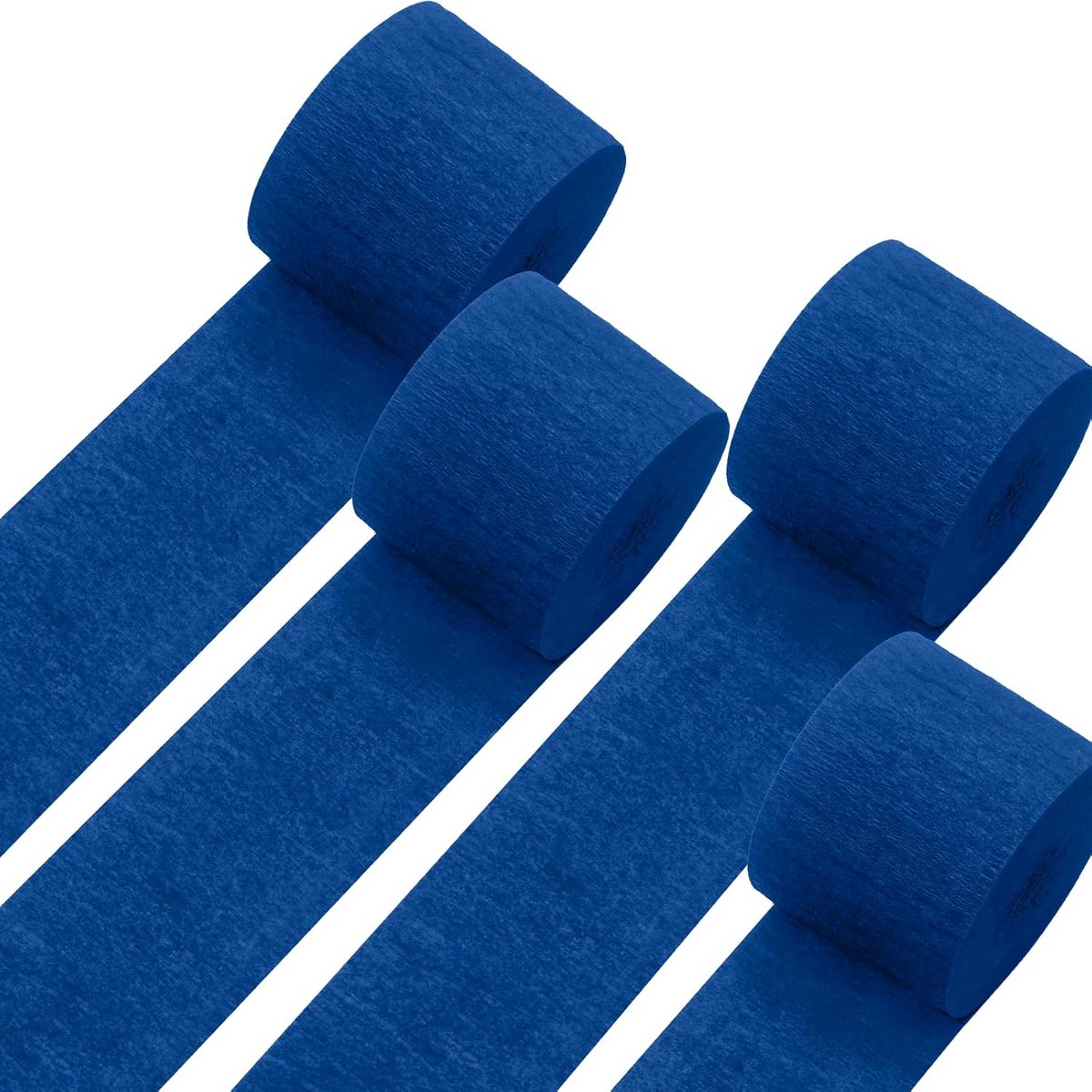 4 Rollen Crêpepapier in Marineblauw - Decoratief en Knutselpapier