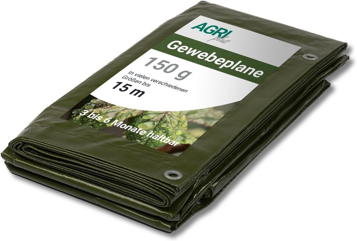 Waterdicht Afdekzeil 3x3m Groen - UV-Bestendig en Scheurvast - 150 g/m² Industriële Kwaliteit