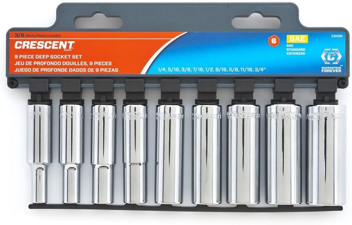 Stevige Momentsleutel Set met 3/8 Inch Aandrijving - SAE en Metrische Doppen