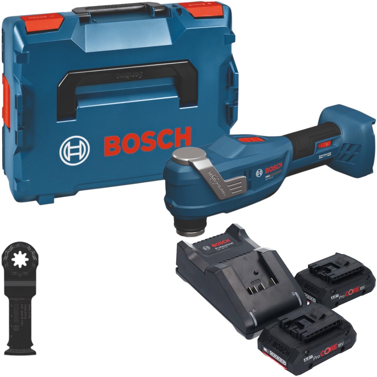 Bosch GOP 18V-30 accu multifunctioneel gereedschap 18 V Starlock Plus Brushless ( 06018G3001 ) + L-Boxx - zonder accu, zonder oplader
