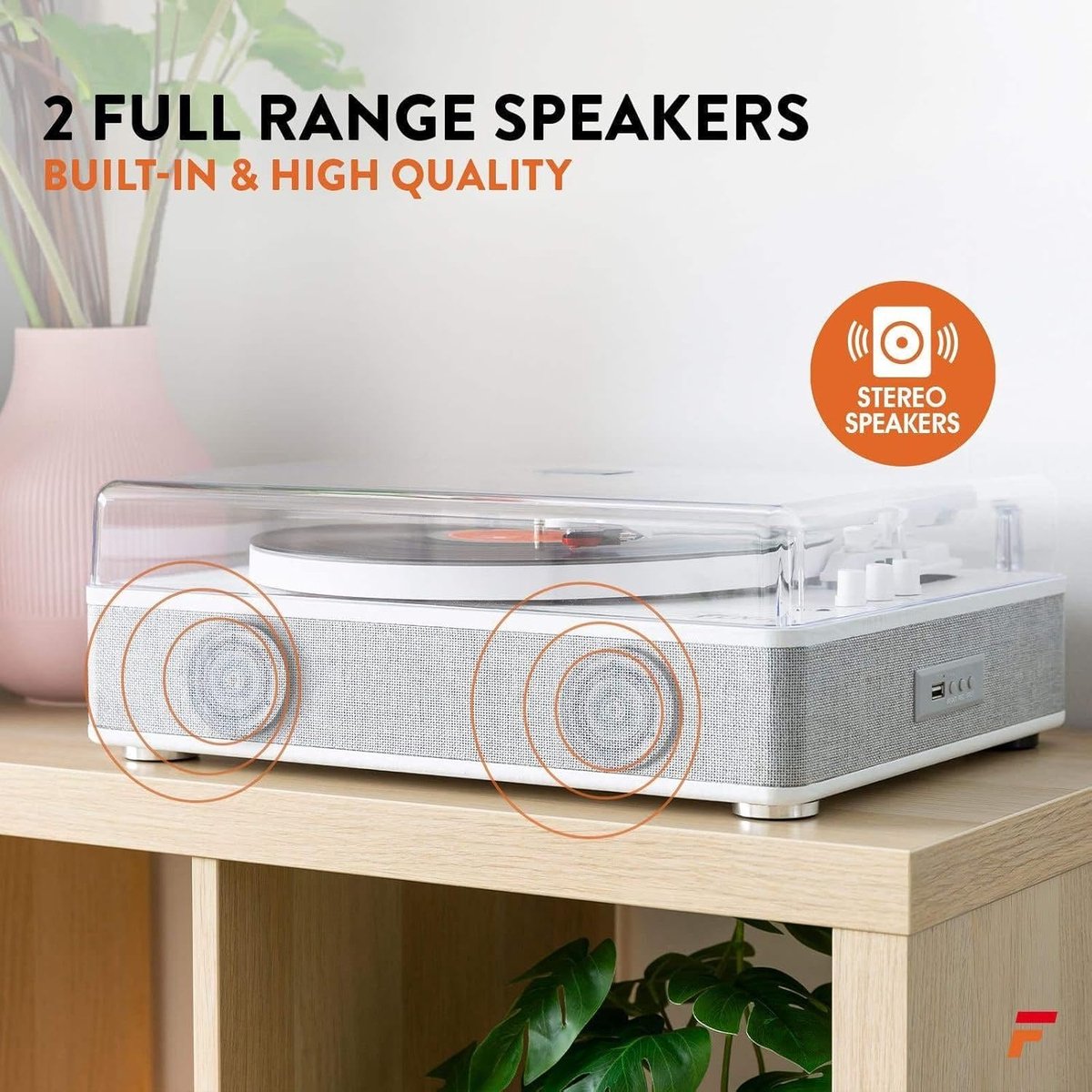 Retro Platenspeler Met Speakers – Ingebouwde Speakers – Platenspeler - vintage audio