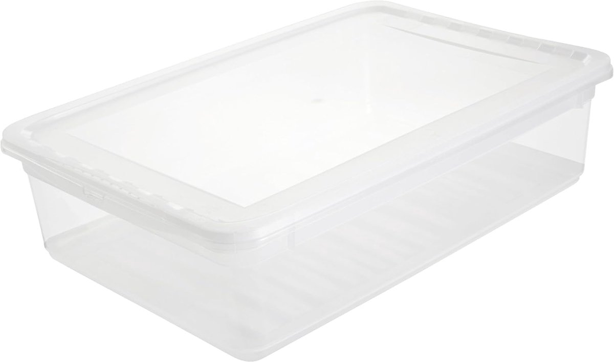 Opbergbak Met Deksel - Opbergdoos - Opbergbox - transparant