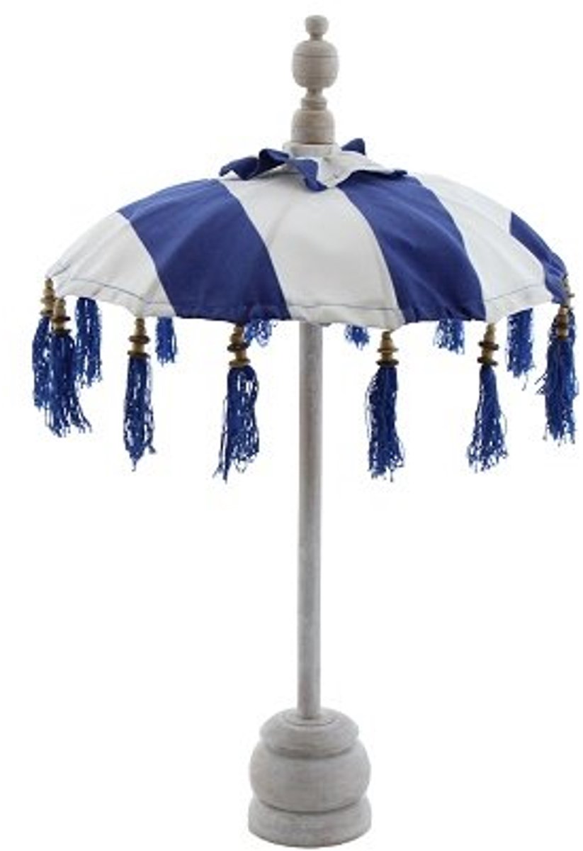 Parasol Bali Mini Wit/Blauw - Ø50cm
