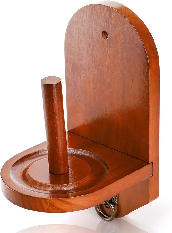 Krijthouder Muur - Houten Krijtconsole - Biljart Accessoire - Ruimtebesparend Ontwerp - 6x12x6.7 inch - Bruin — afbeelding 5