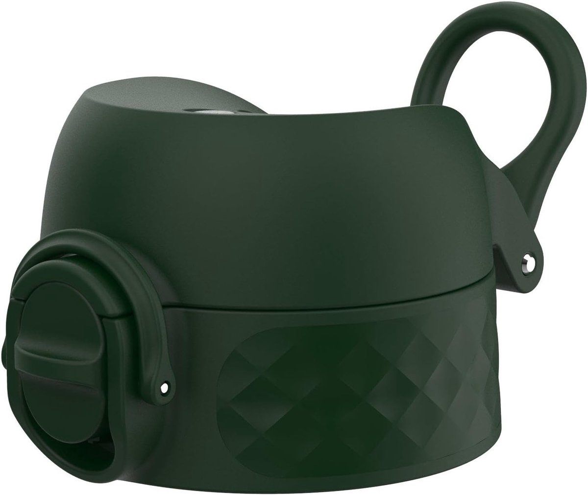 Waterfles Deksel - Vervangend Deksel - Sport en Reis - Eenvoudige OneTouch Bediening - Past op 350-600ml - Donkergroen