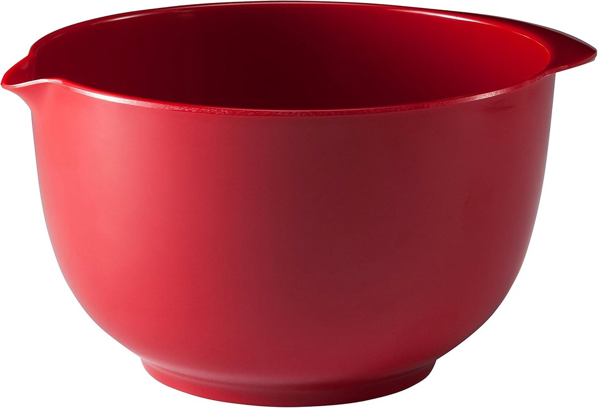 Mengkom - Keuken Kom - Bakken en Mixen - Antislip Ring Bodem - 2.5 Liter - Rood