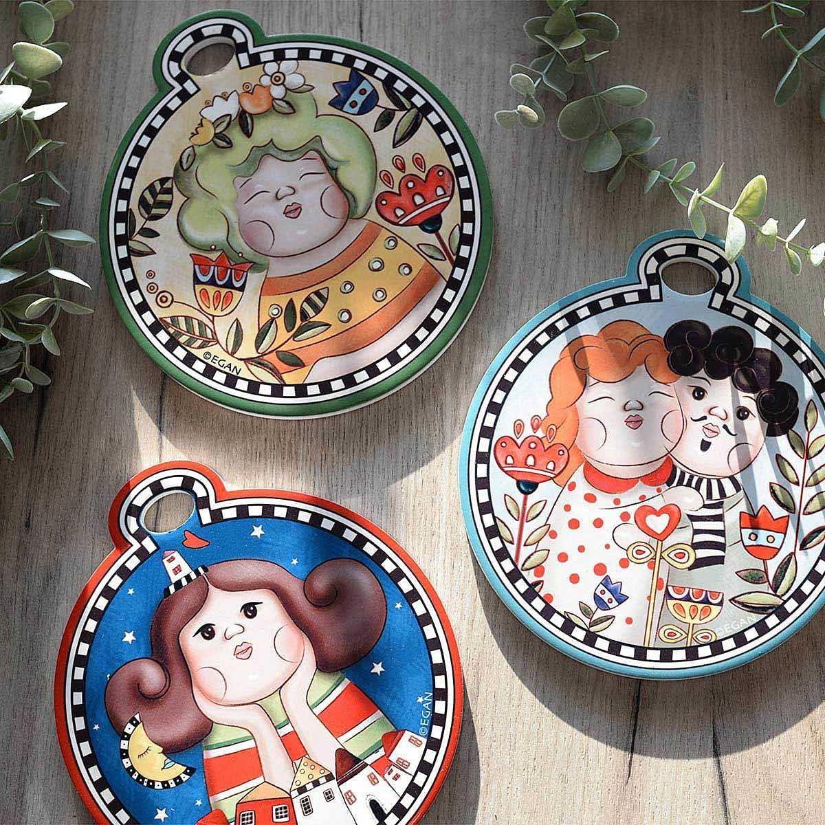 Onderzetter Keramiek - Hittebestendig - Tafel Beschermen - Decoratief Design - 16x18 cm