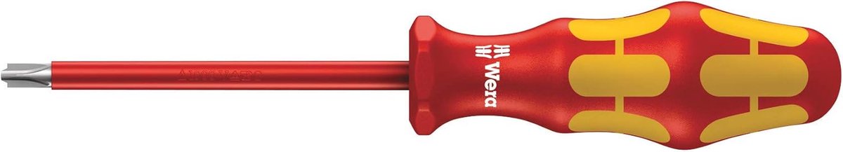 Geïsoleerde Schroevendraaier - Kraftform Plus VDE - Veilig Elektra Werk - Dubbele Punt Geïsoleerd - PZ 1 3-1/8 Inch - Rood