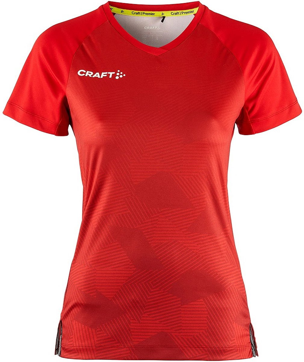 Craft Premier Fade Shirt Korte Mouw Dames - Rood | Maat: XL