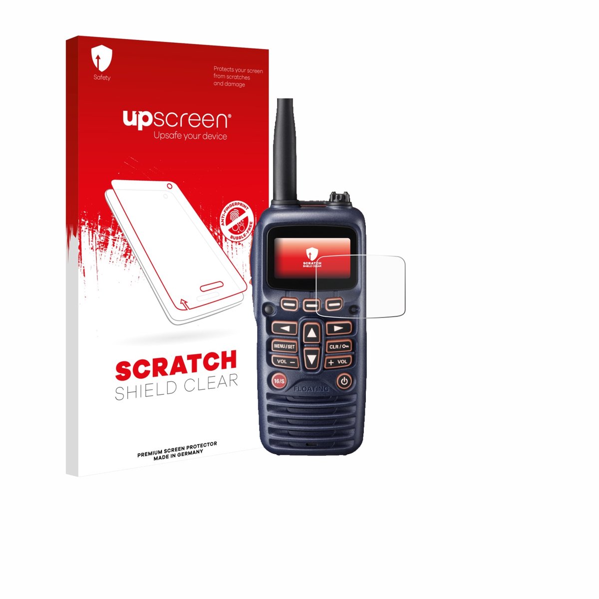 upscreen - Screenprotector voor Standard Horizon HX320E - Folie Beschermfolie transparant