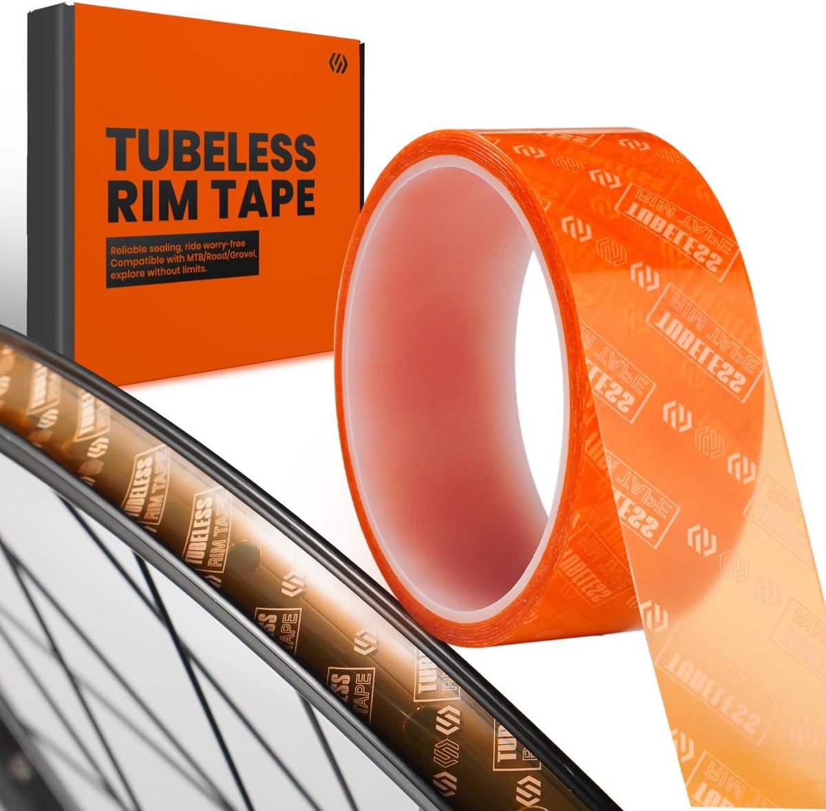 Tubeless Velgenband - Fiets Velg Tape - Tubeless Banden - Semi-transparant Oranje - 19-35mm Breed