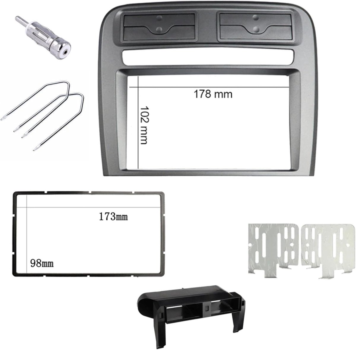 Autoradio Paneel - Inbouw Frame - Auto Installatie - Metalen Frame - 2 DIN