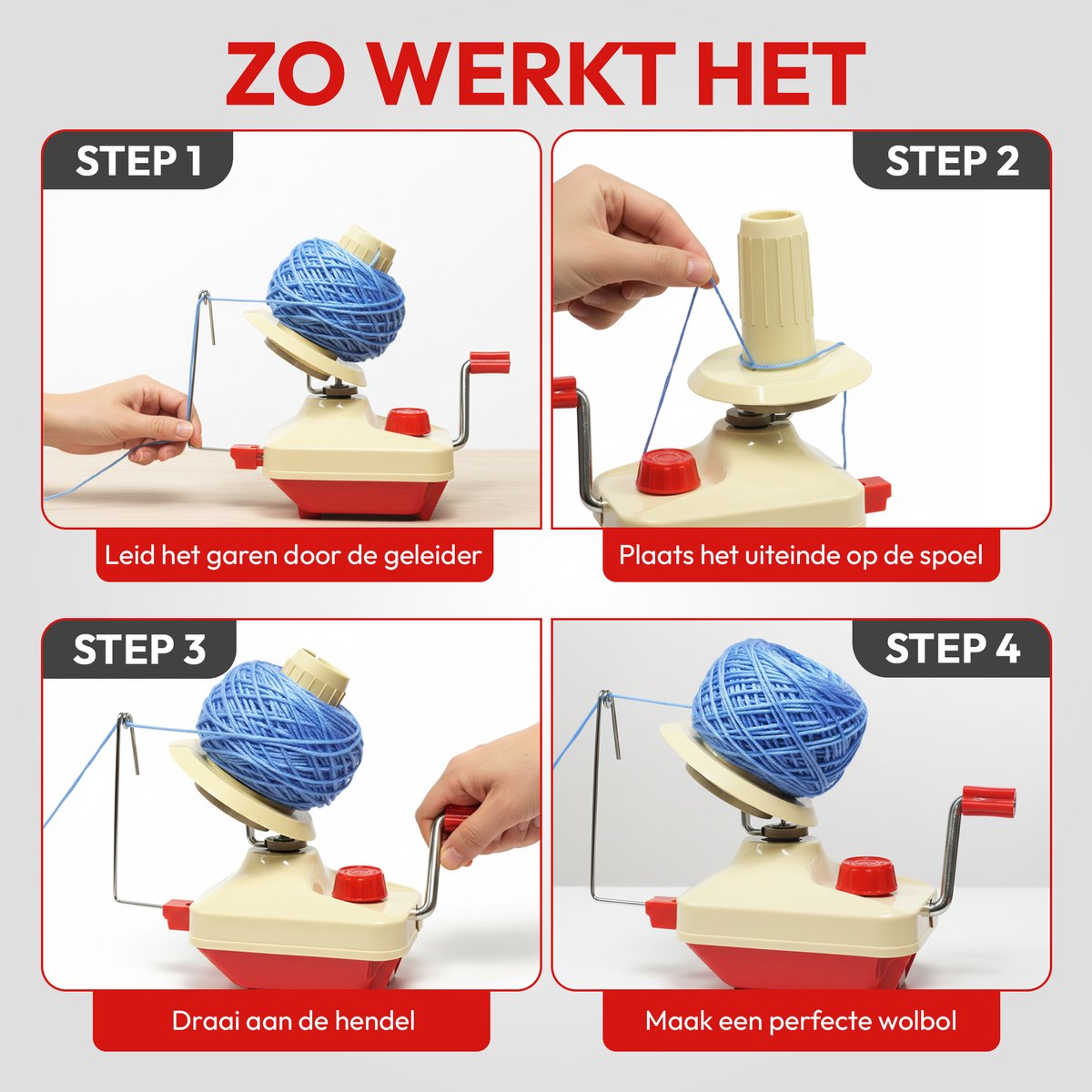 Ayasee Garen Ball Winder voor Haken & Breien, Handbediend Swift Garen Tafelblad Klem, Haak & Breien Gereedschap