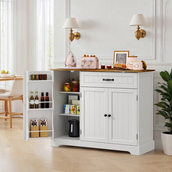 Bealife AP102 Keukenkast - 1 Lade en 3 Deuren - 105 × 40 × 84 cm - Retro