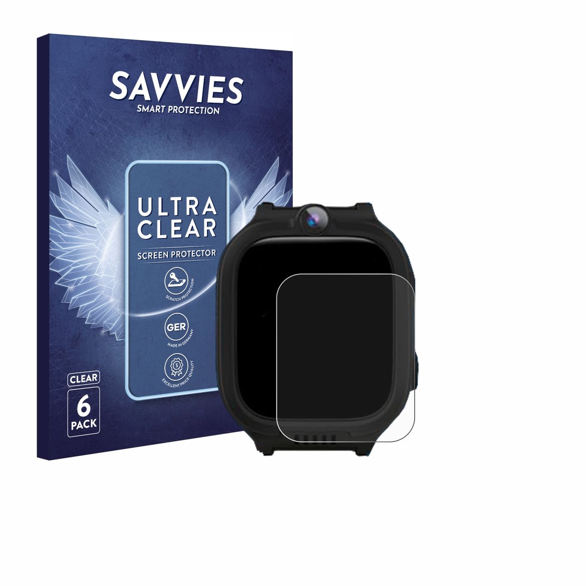 Savvies - Screenprotector voor VELTIX X Pro 1.69" - Folie Beschermfolie transparant 6 Stuks